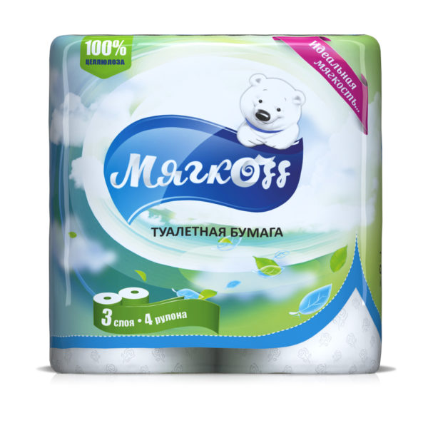 Саратов — Туалетная бумага  «Мягкоff» белая оптом.