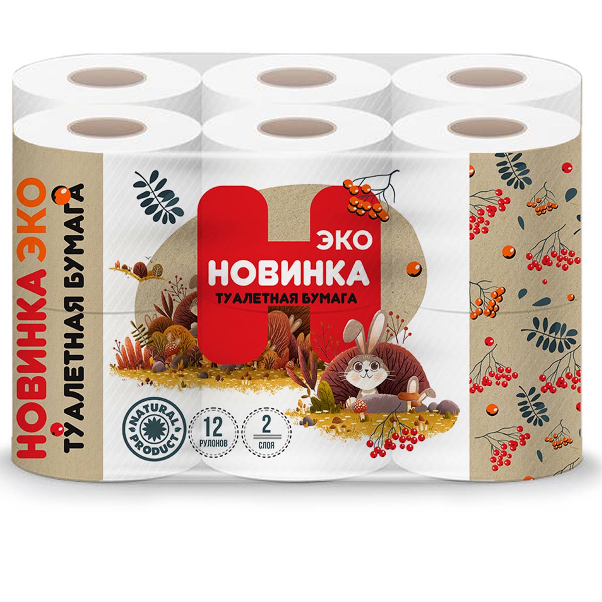 Саратов — Туалетная бумага  «Новинка ЭКО» 2 слоя белая оптом.