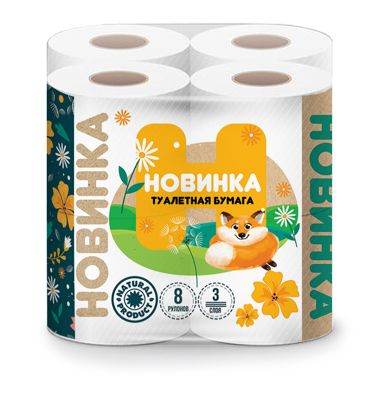 Саратов — Туалетная бумага  «Новинка» 3 слоя белая оптом.