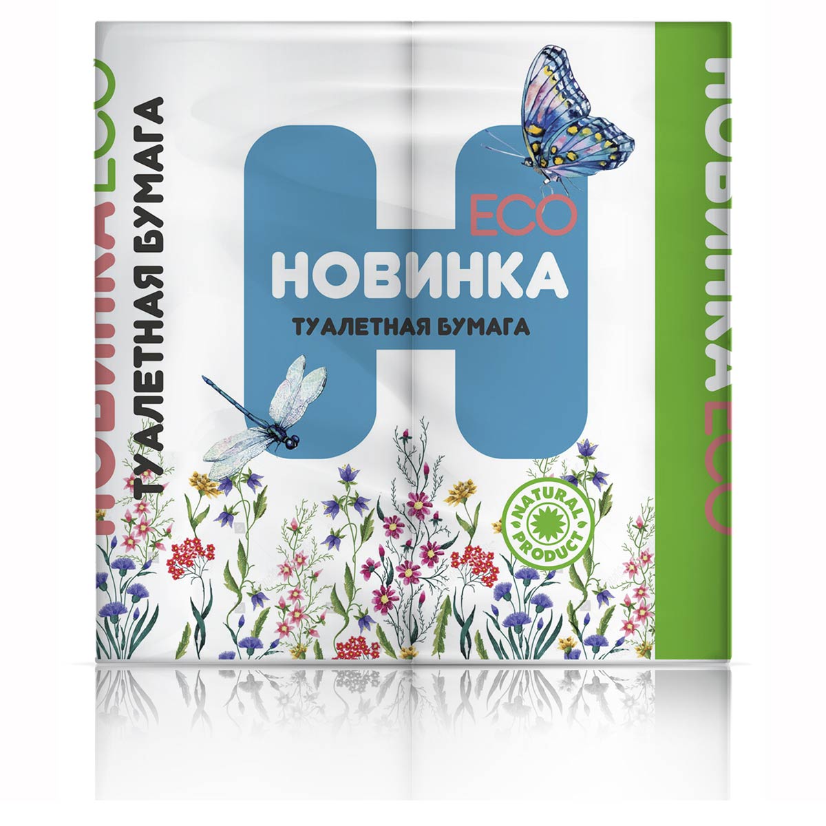 Саратов — Туалетная бумага  «Новинка ЭКО» 4Р 2 слоя белая оптом.