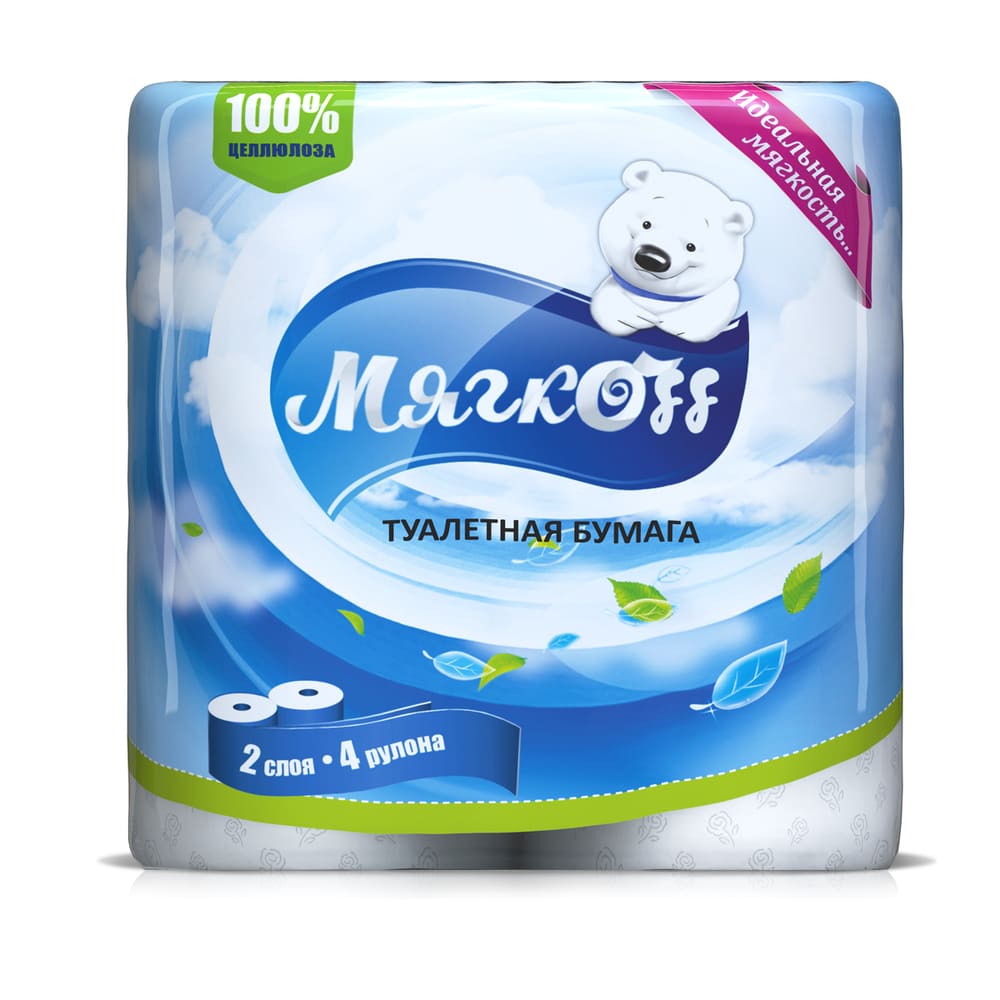 Саратов — Туалетная бумага  «Мягкоff» белая оптом.